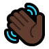 👋🏿 waving hand: dark skin tone display on Windows